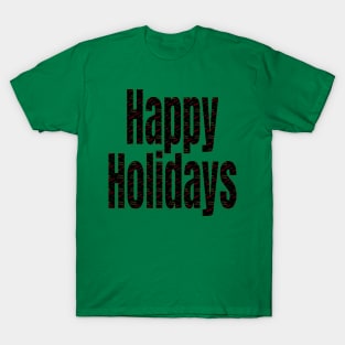 Happy Holidays open lettering with Christmas word collage T-Shirt